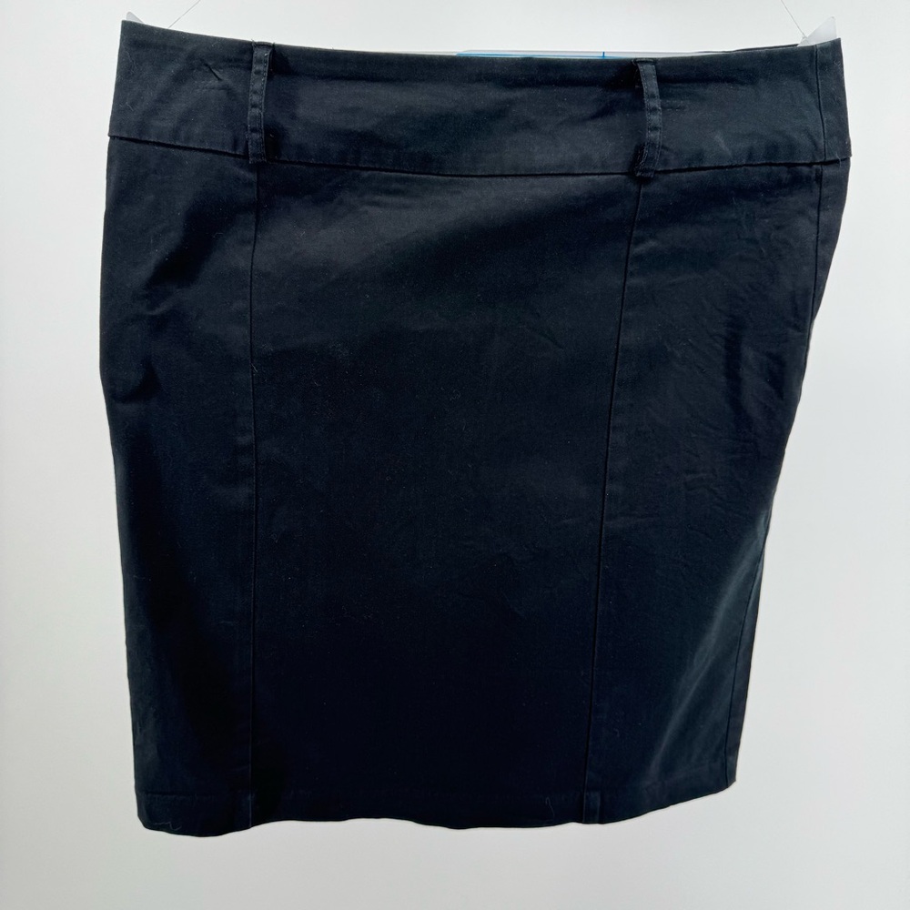 Vintage Soulmates Black Pencil Skirt Size 7 Stretch Cotton Lined USA Made